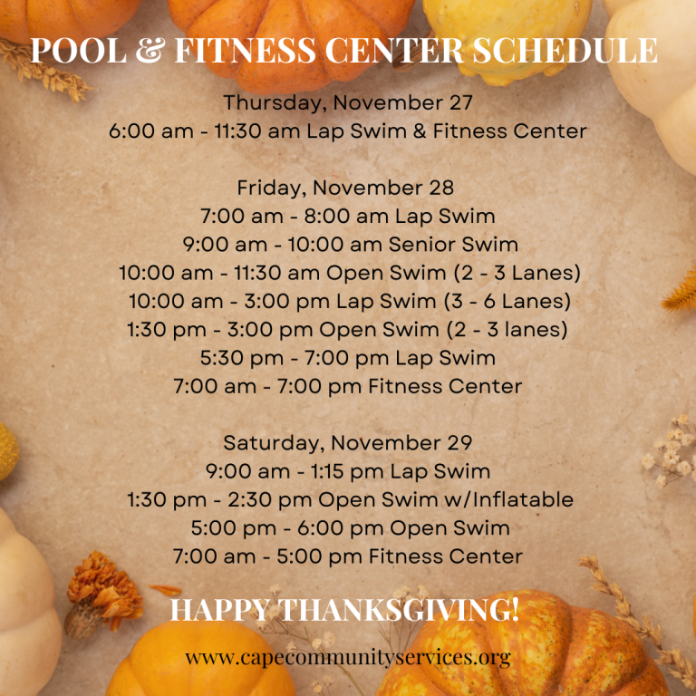 Cape Elizabeth Pool Schedule