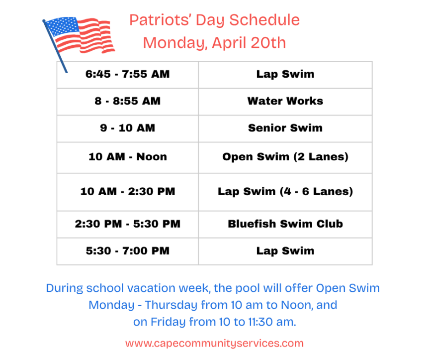 Cape Elizabeth Pool Schedule